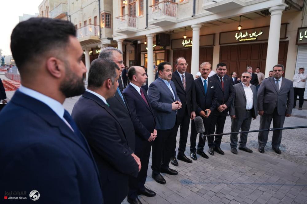 السوداني يفتتح المقطع الأول من شارع الرشيد بعد إعادة تأهيله