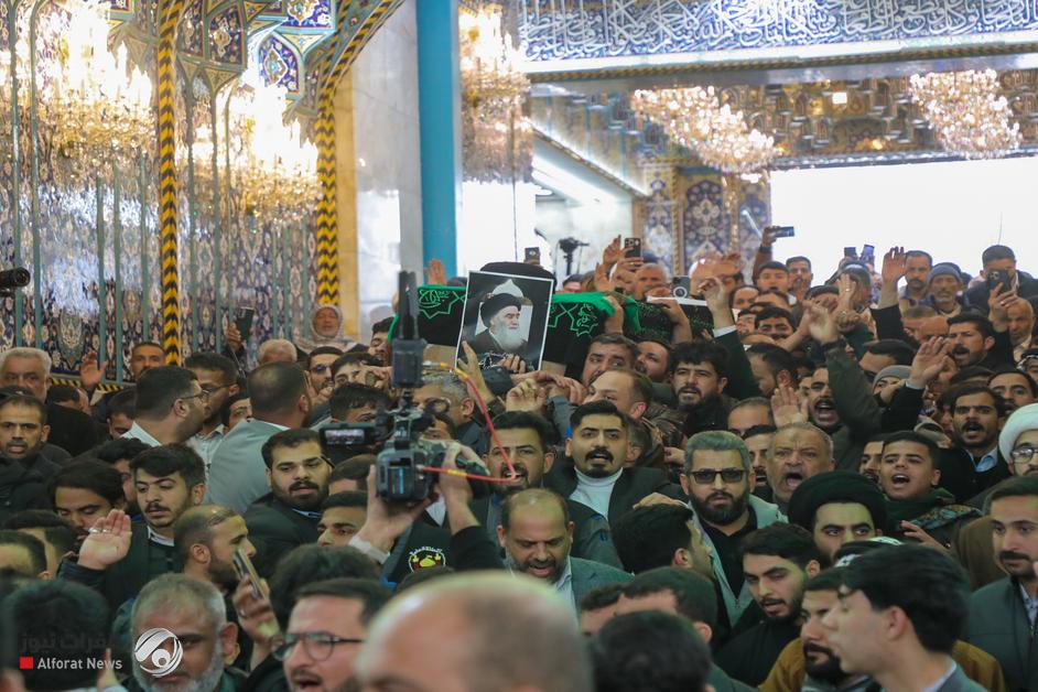 بالصور.. مراسيم تشييع السيد هادي السيستاني في الصحن الحسيني