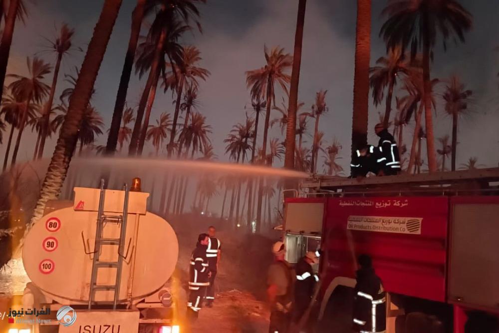 وزارة النفط: المنشآت النفطية في الدورة لم تتأثر بحريق أحد البساتين بالمنطقة