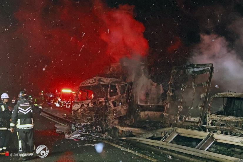 قتيل و26 مصابا بحادث مروري كبير في اليابان