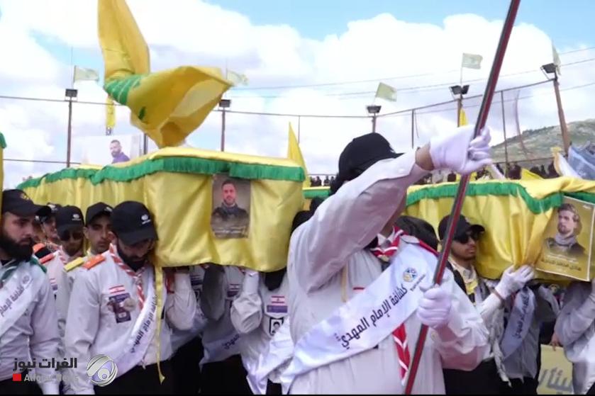 حزب الله يشيع 46 شهيداً في بلدة بليدا والطيبة جنوب لبنان