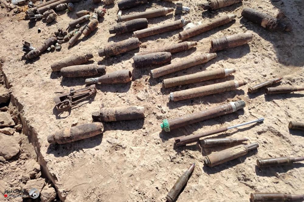 بالصور.. الحشد يضبط متفجرات وصواريخ هاون لداعش في صلاح الدين
