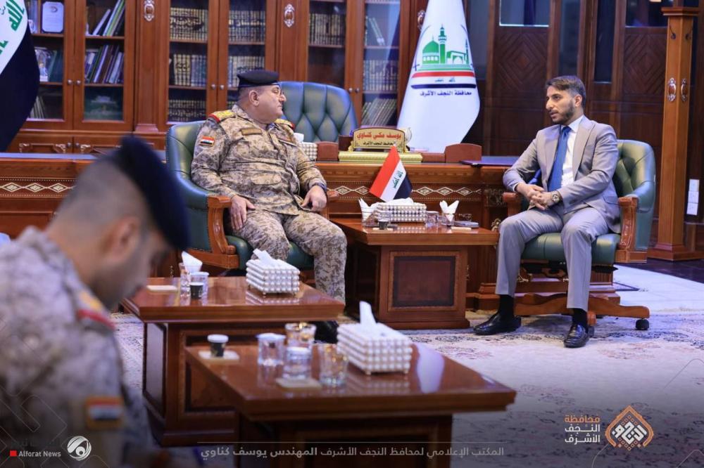 محافظ النجف يبحث مع وزارة الدفاع نقل معسكر الديوك لاستكمال مشروع مدينة السلام