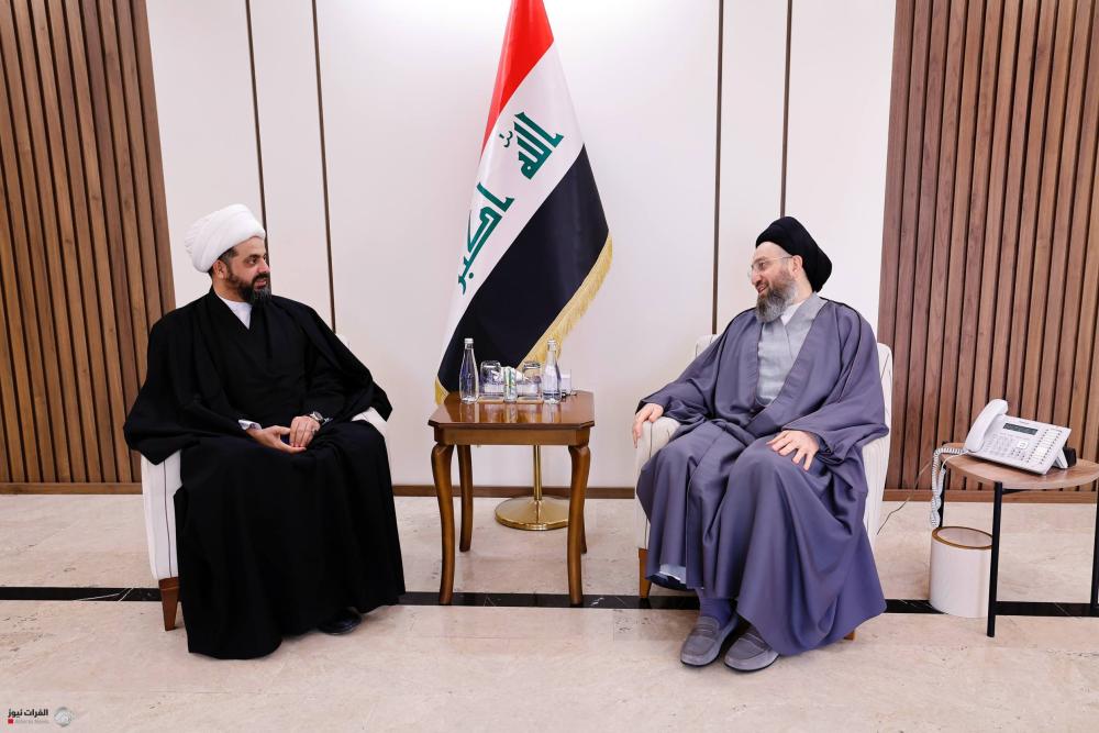 السيد الحكيم والشيخ الخزعلي يناقشان مأسسة الإطار ووحدته