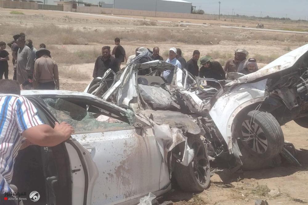 حادث سير مروع يودي بحياة 5 أشخاص في الديوانية