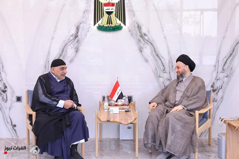 السيد الحكيم يلتقي عبد المهدي ويشدد على دور الانتخابات في تعزيز الاستقرار بالعراق