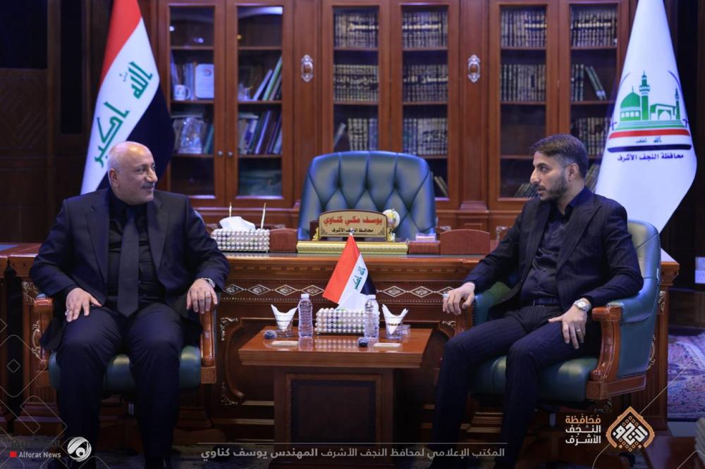 محافظا النجف وكربلاء يبحثان تعزيز التعاون المشترك لخدمة الزائرين