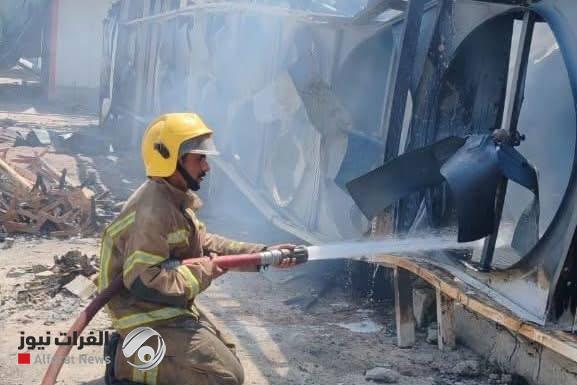 دفاع مدني البصرة يخمد حريقاً التهم مشروعاً للدواجن بالكامل في قضاء الزبير