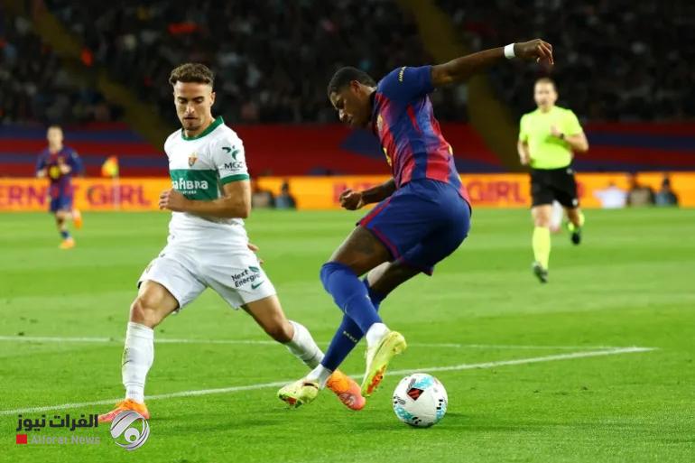 برشلونة يدهس إلتشي ويواصل مطاردة ريال مدريد