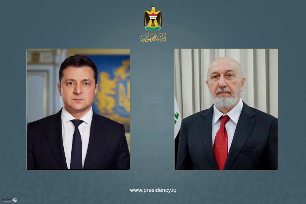 زيلينسكي يهنئ رئيس الجمهورية ويؤكد تعزيز التعاون مع العراق