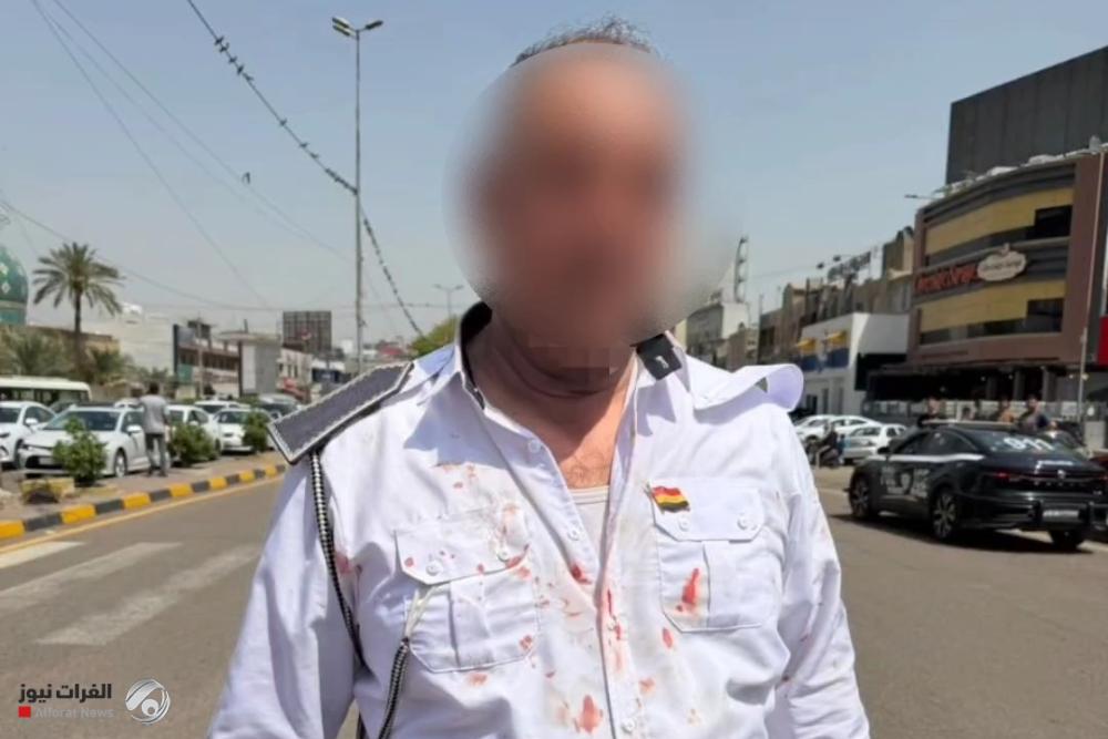 اعتداء وحشي على رجل مرور وتمزيق زيه والقبض على الجاني في بغداد