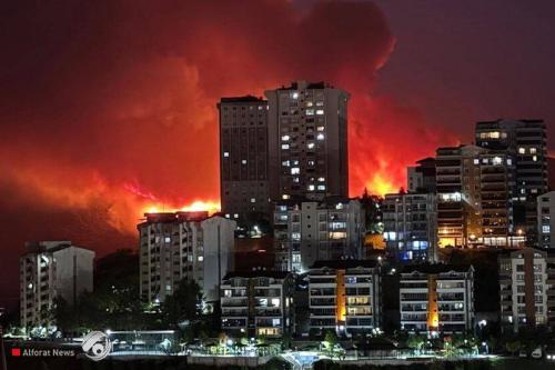 بالفيديو :إجلاء آلاف السكان من بورصة بسبب حرائق الغابات في تركيا