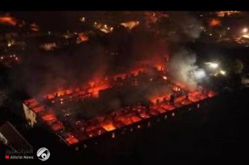 بالصور.. اندلاع حريق ضخم في دير تاريخي