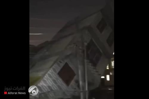 مصدر: انهيار مبنى بأربعة طوابق في النجف بسبب حفر مجاور{فيديو}
