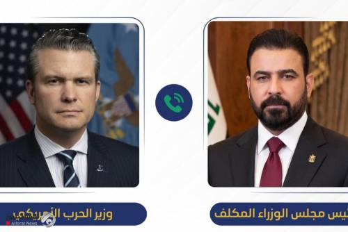 الزيدي ووزير الحرب الأمريكي يؤكدان على إعادة تفعيل التدريب للقوات العراقية