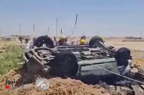 بالفيديو.. وفاة 7 أشخاص من عائلة كاملة بحادث سير في الديوانية
