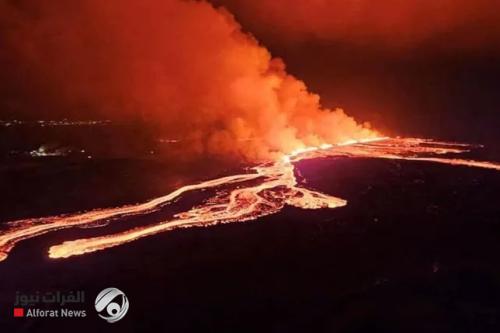 للمرة السادسة.. بركان آيسلندا يثور ويقذف حمما