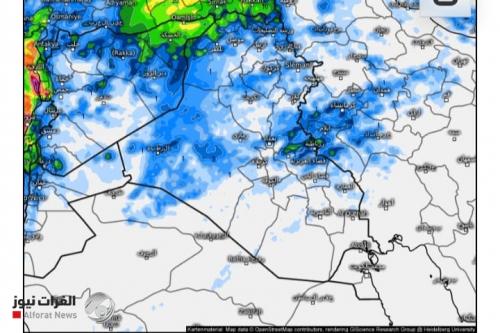 بدء تأثر العراق بحالة جوية جديدة.. وخارطة أمطار الليلة