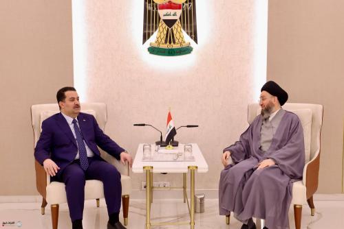 السيد الحكيم والسوداني يشددان على حسم المتبقي من استحقاقات الرئاسات الثلاث وتشكيل الحكومة