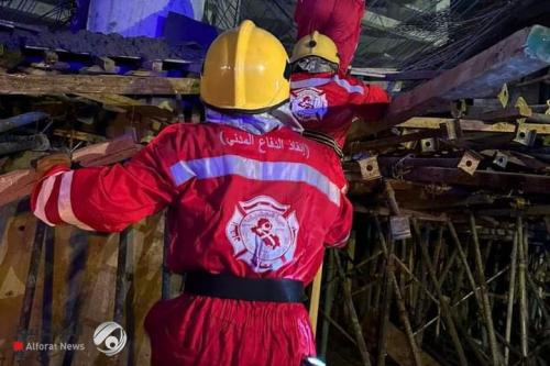 بعد بغداد..إنقاذ عاملين اثر انهيار سقف مول قيد الإنشاء في الأنبار{صور}