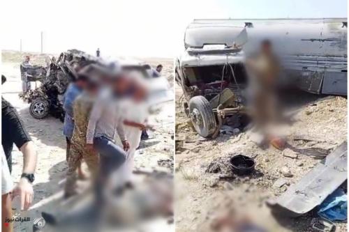 بالصور.. مصرع 12 شخصاً في حصيلة أولية بحادث سير مروع في شمال شرقي سوريا