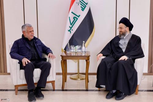 السيد الحكيم والعامري يؤكدان ضرورة الإسراع بتشكيل الحكومة وحماية الاستقرار