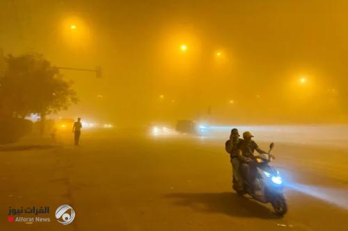 بالفيديو.. العاصفة الترابية تصل الى العاصمة بغداد