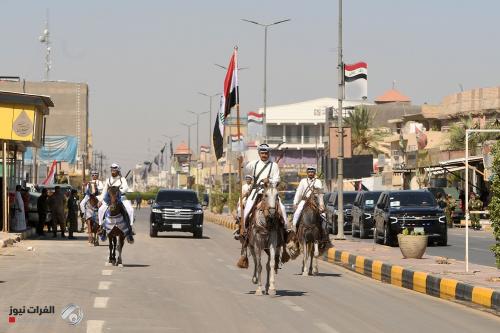 بالصور.. رئيس الجمهورية يصل الى المثنى