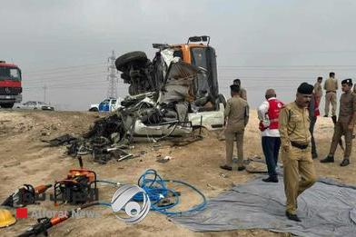 مصرع 4 أشخاص بحادث سير مروع جنوب الناصرية
