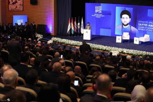 السيد الحكيم يدعو الى تشكيل حكومة متوازنة وتحالف إقليمي لمواجهة التغير المناخي