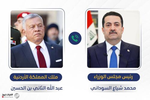 السوداني وملك الأردن يؤكدان ضرورة وقف العدوان على غزة