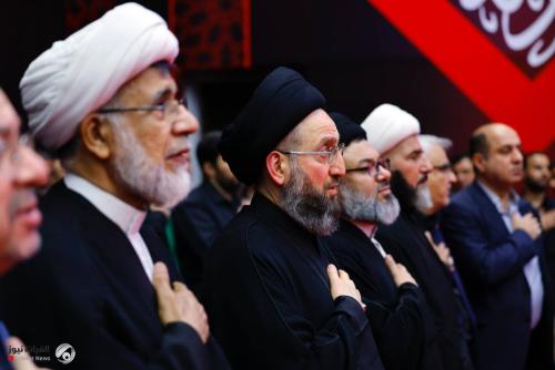بالصور.. السيد الحكيم في الليلة الخامسة من مجلس عاشوراء: ملتزمون بخط الشهداء والعلماء والمضحين