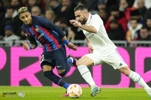 كلاسيكو الأحد: غياب رافينيا عن برشلونة وعودة رباعي ريال مدريد للتدريبات