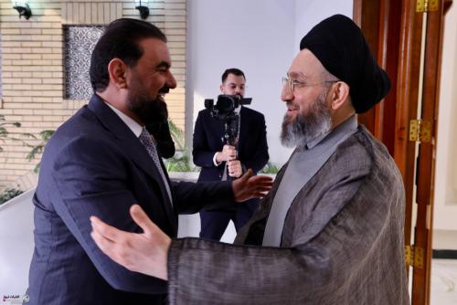 السيد الحكيم والحلبوسي يبحثان تشكيل الحكومة الجديدة ودعم المكلف بالمنصب