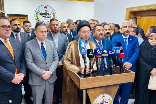 السيد الحكيم في واسط: ندعو لدعم المصانع الوطنية ومواءمة التعليم مع سوق العمل