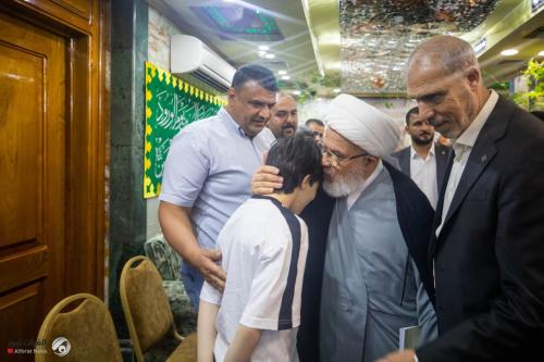 الشيخ الكربلائي لجرحى من غزة: تمثلون اليوم موقف الإمام الحسين {ع} في رفض الظلم بزمن كثر فيه الخذلان