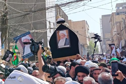 انطلاق مراسيم تشييع جثمان المرجع الفياض في النجف الأشرف.. شاهد