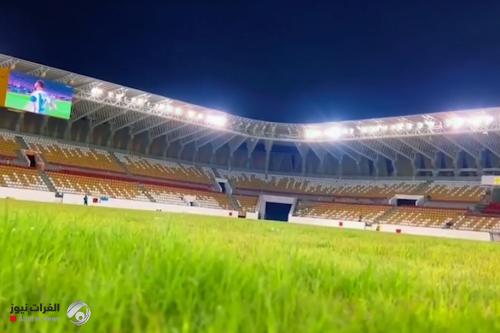 شاهد.. اللمسات الأخيرة في ملعب الناصرية الدولي
