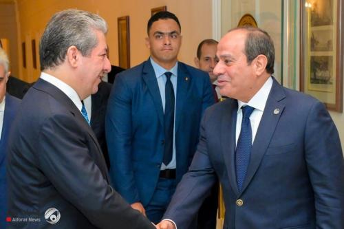 السيسي يؤكد لبارزاني استعداد مصر الكامل لتوطيد العلاقات الثنائية