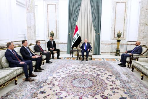 رئيس الجمهورية يتسلم رسالة تهنئة من اردوغان ويؤكد تعزيز العلاقات ومعالجة ملف المياه